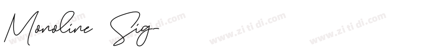 Monoline Sig字体转换